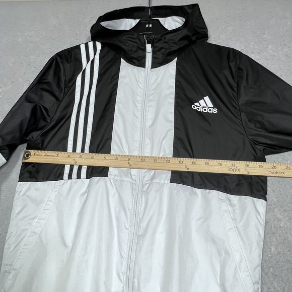 Adidas Axis Windbreaker Jacket Men’s Sz Small Full Zip Hooded FT2716 Color-block - Picture 10 of 16